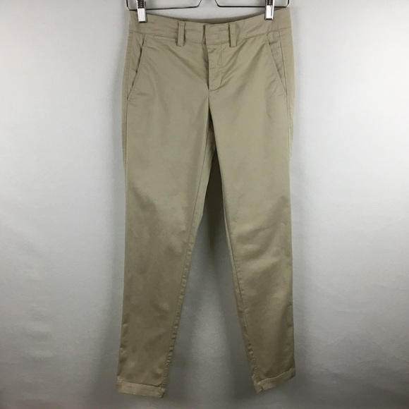 Vince Tan Rolled Cuff Boyfriend Trousers. - Picture 3 of 9